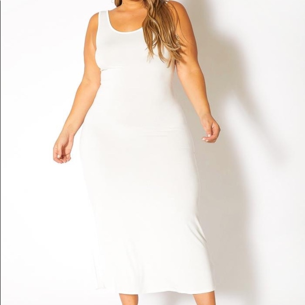 White maxi Tank Dress